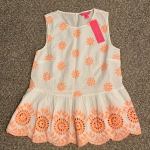 Lilly Pulitzer Peplum Sleeveless Top